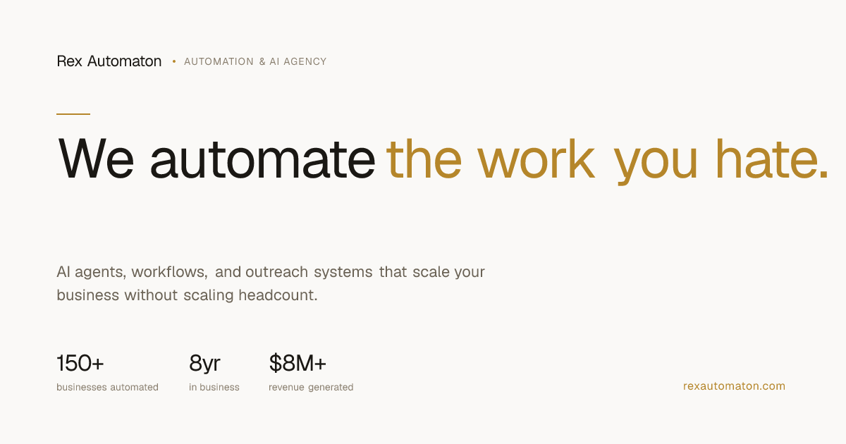 Rex Automaton | Automation & AI Agency